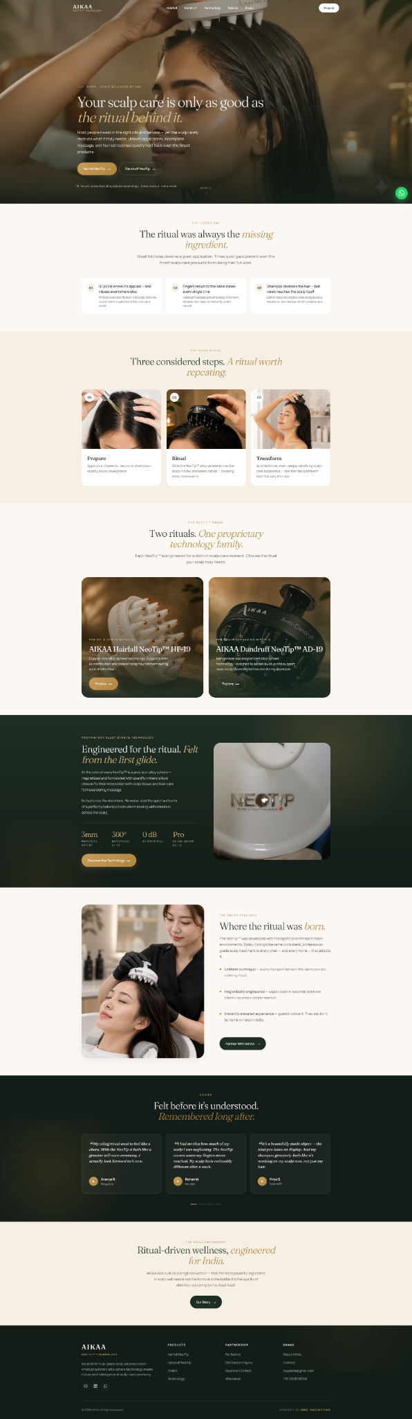 Luxury wellness website design preview
