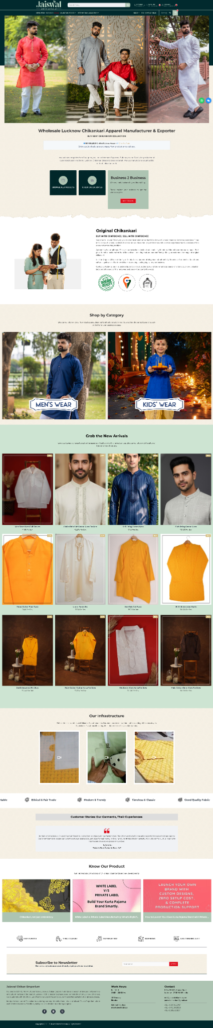 Fashion and apparel website full page preview
